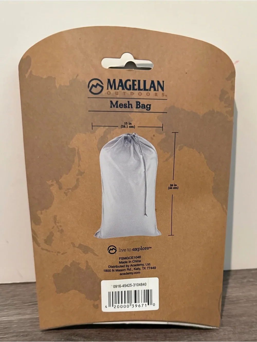 Magellan Outdoors Gray Heavy-duty Mesh Bag - Drawstring Closure- NWT